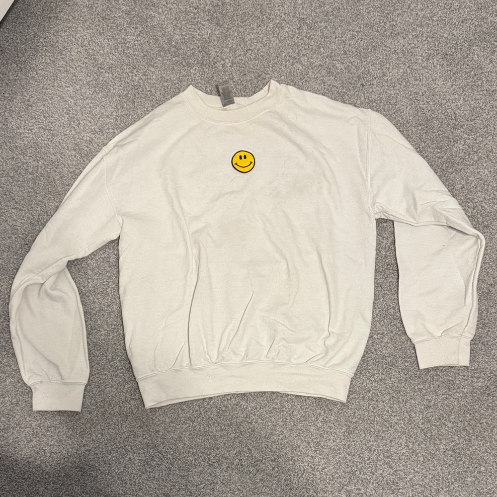 White Smiley Face Women’s or Men’s Sweater